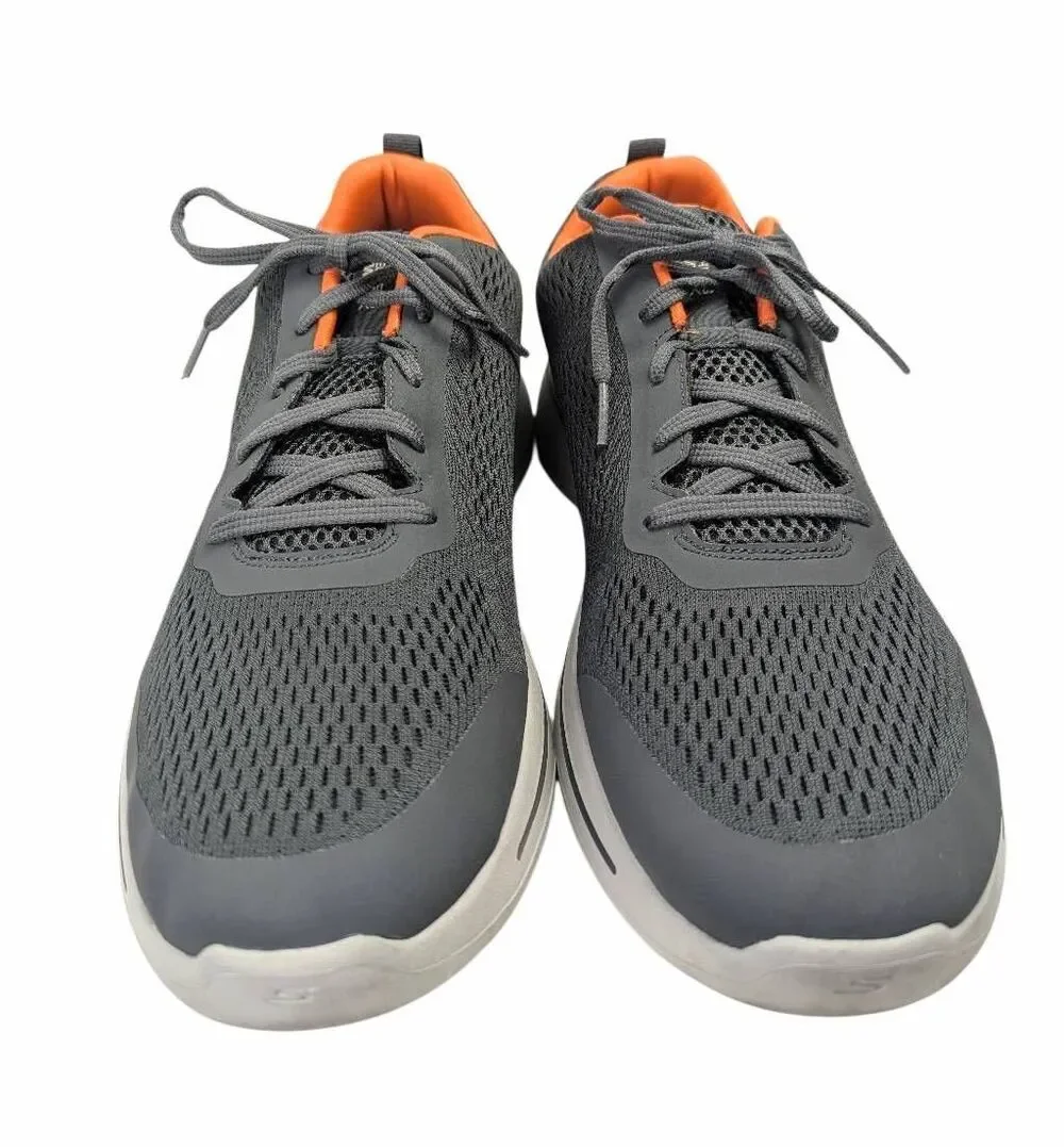 Skechers Archfit gray & orange go walk air cooled comfort sneakers mens 13